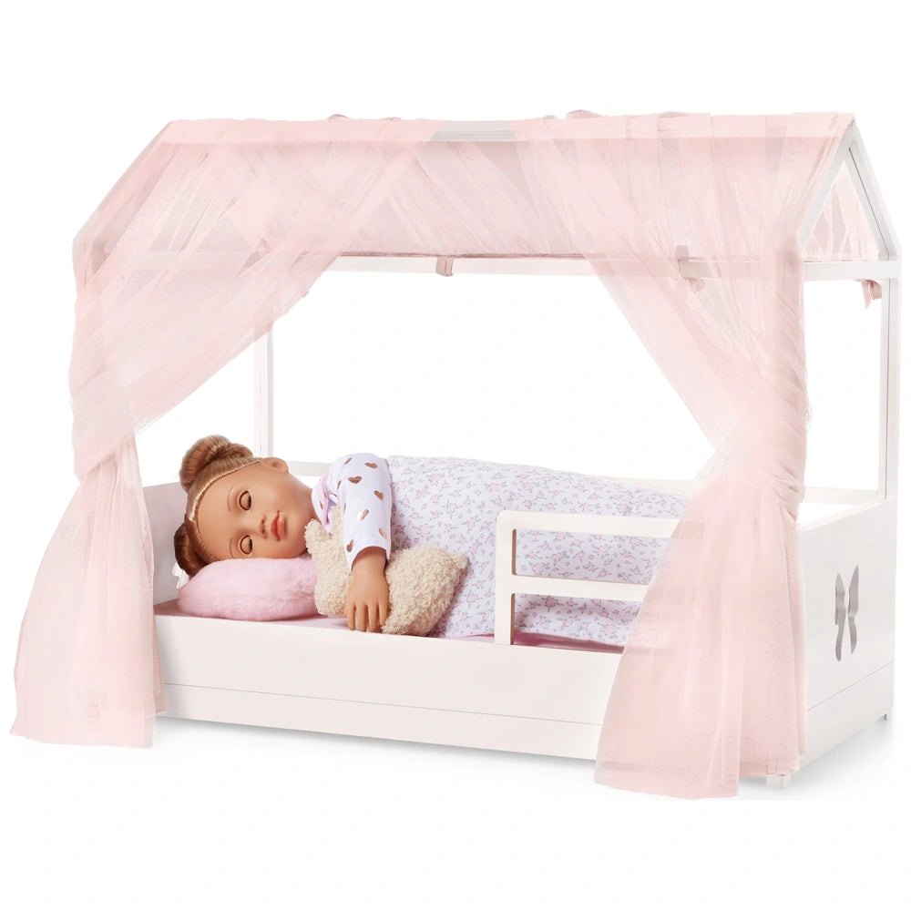 Our Generation Canopy Bed With Floral Bedding