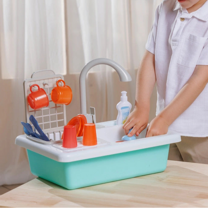 Kitchen Corner Play Kitchen Sink Wash-Up Playset
