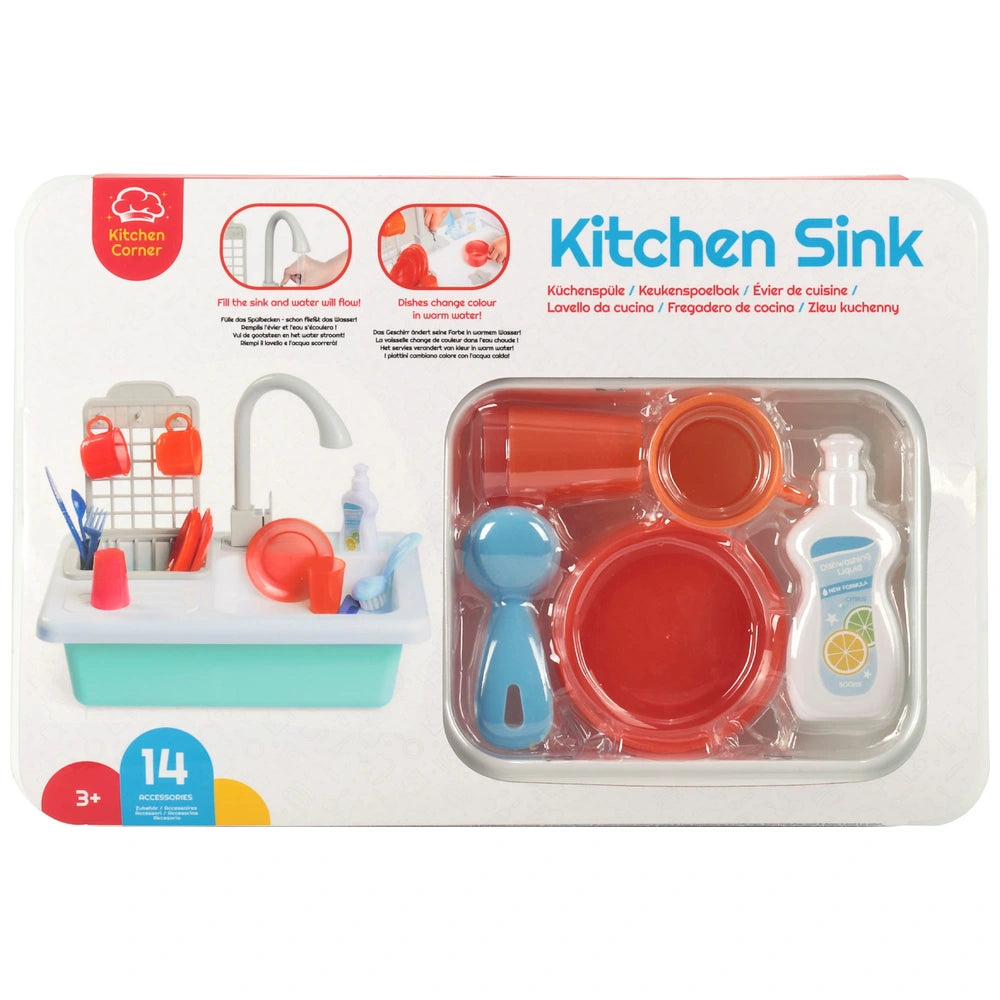 Kitchen Corner Play Kitchen Sink Wash-Up Playset