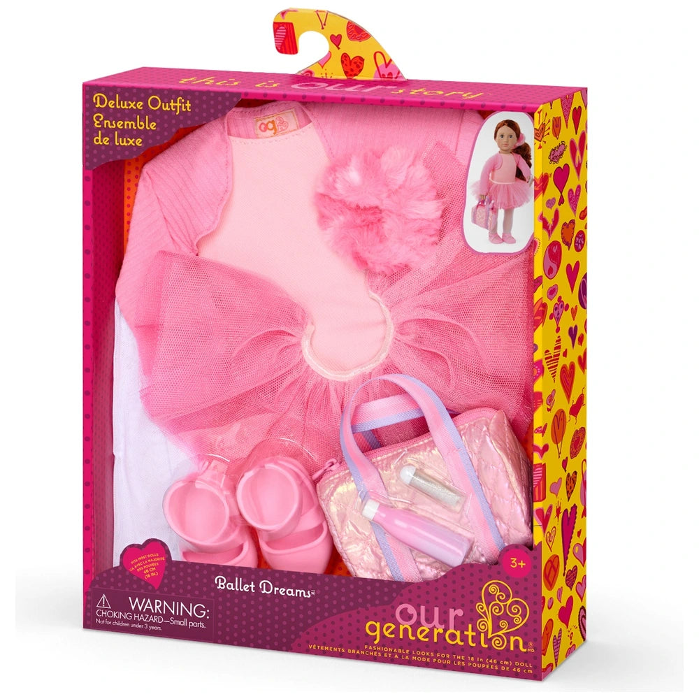 Our Generation Deluxe Ballet Outfit With Tricoloured Skirt