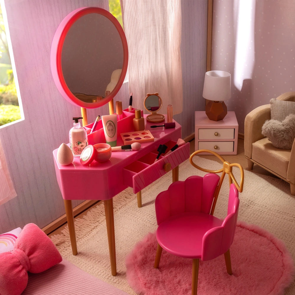 Our Generation Vanity Table And Chair With Accessories Fabulous Fun Playset