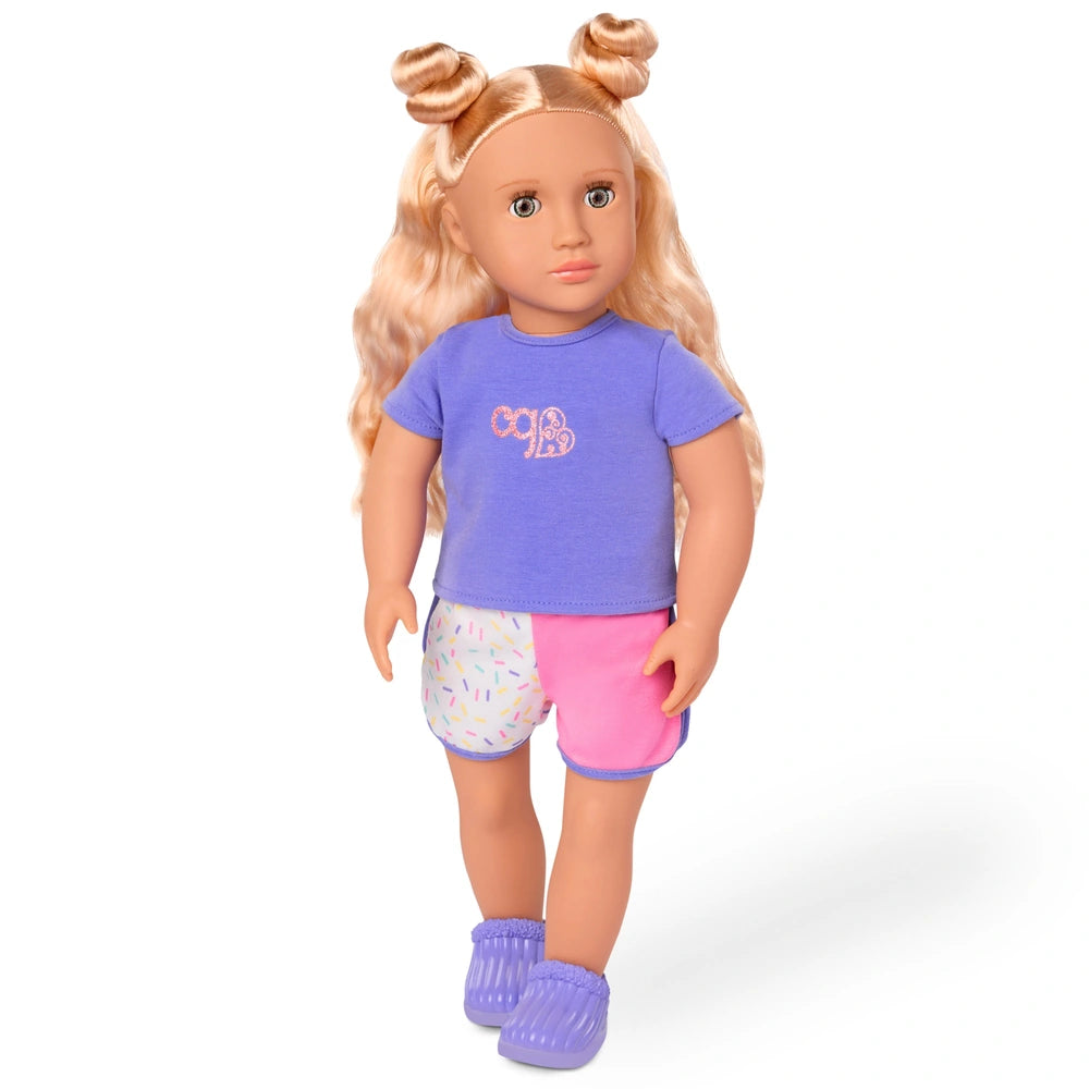Our Generation Pajama Outfit With Sweet Tart Plush