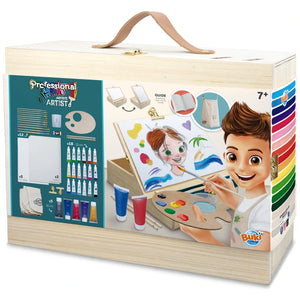 Professional Studio Artist Wooden Box Art Set 50 Pieces