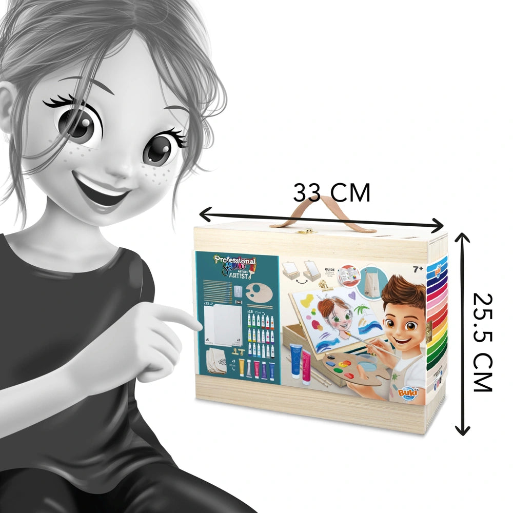 Professional Studio Artist Wooden Box Art Set 50 Pieces