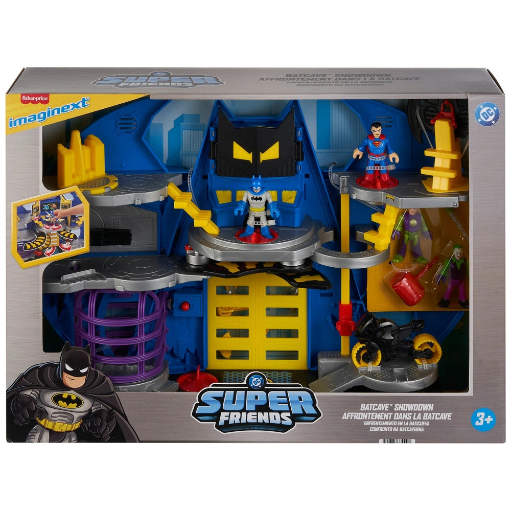 Fisher-Price Imaginext Dc Super Friends Playset Batcave Showdown