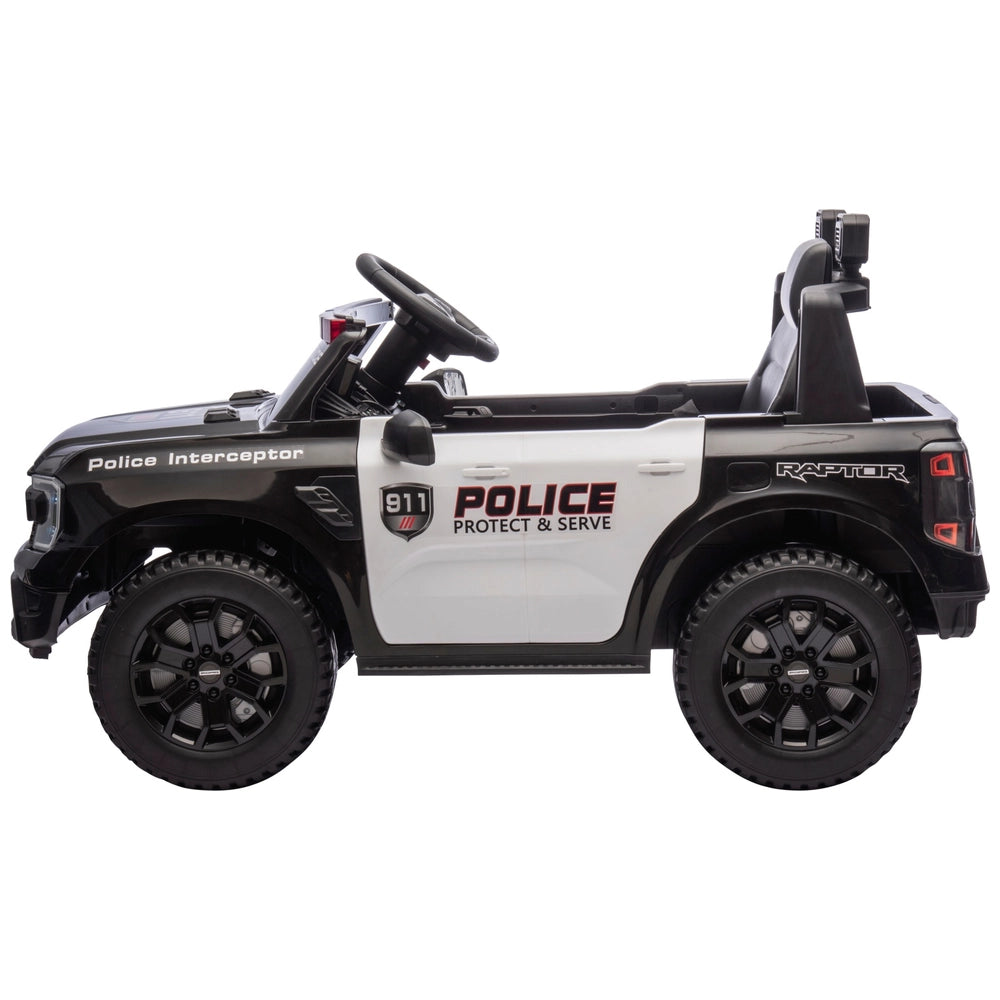 Ford Ranger Raptor Police Truck 10.8V Lithium Electric Ride On With Remote Control