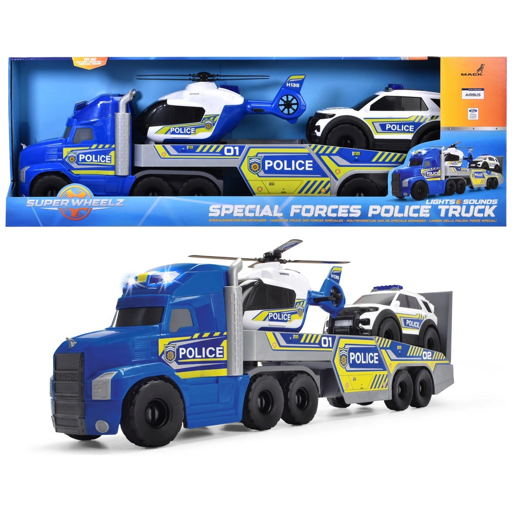 Super Wheelz Special Forces Police Truck Set With Lights And Sounds