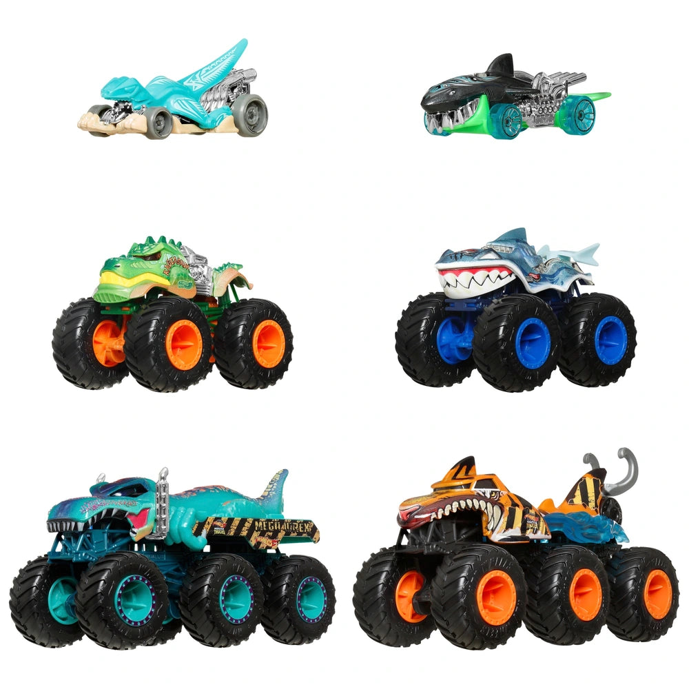 Hot Wheels Monster Trucks Sharks Vs Dinos Multipack