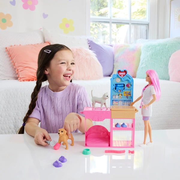 Barbie Fast Cast Vet Clinic Doll And Accessories Playset