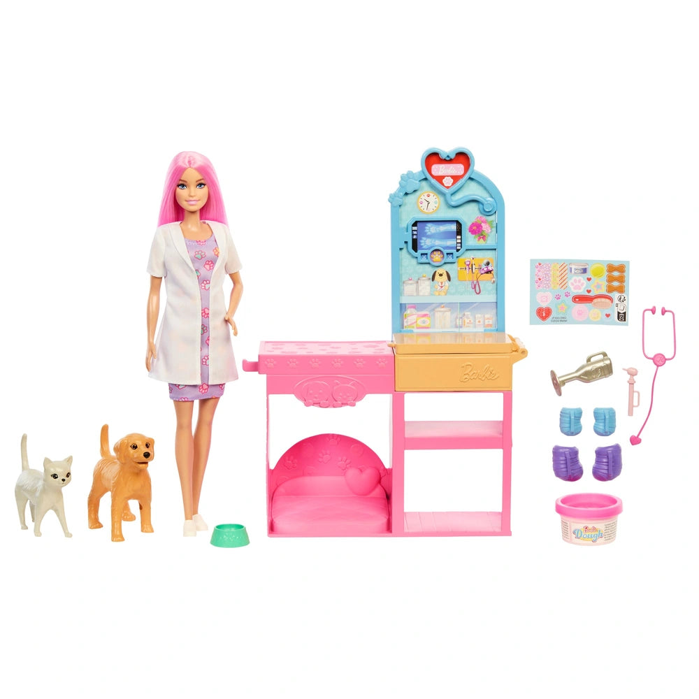 Barbie Fast Cast Vet Clinic Doll And Accessories Playset