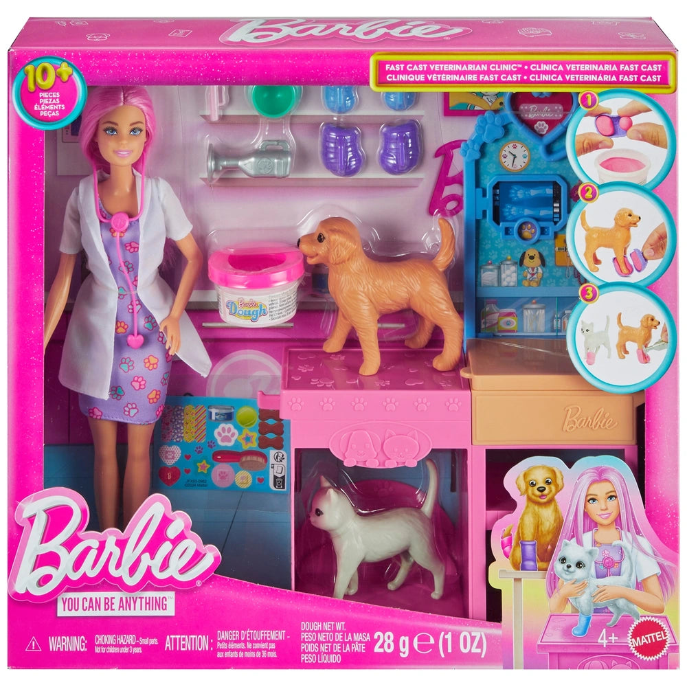 Barbie Fast Cast Vet Clinic Doll And Accessories Playset