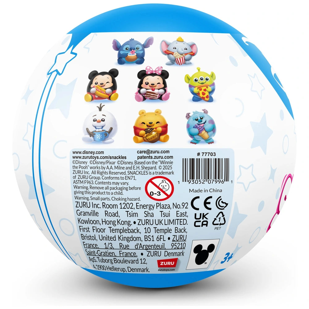 Snackles By Zuru Disney Plush 12Cm Assortment
