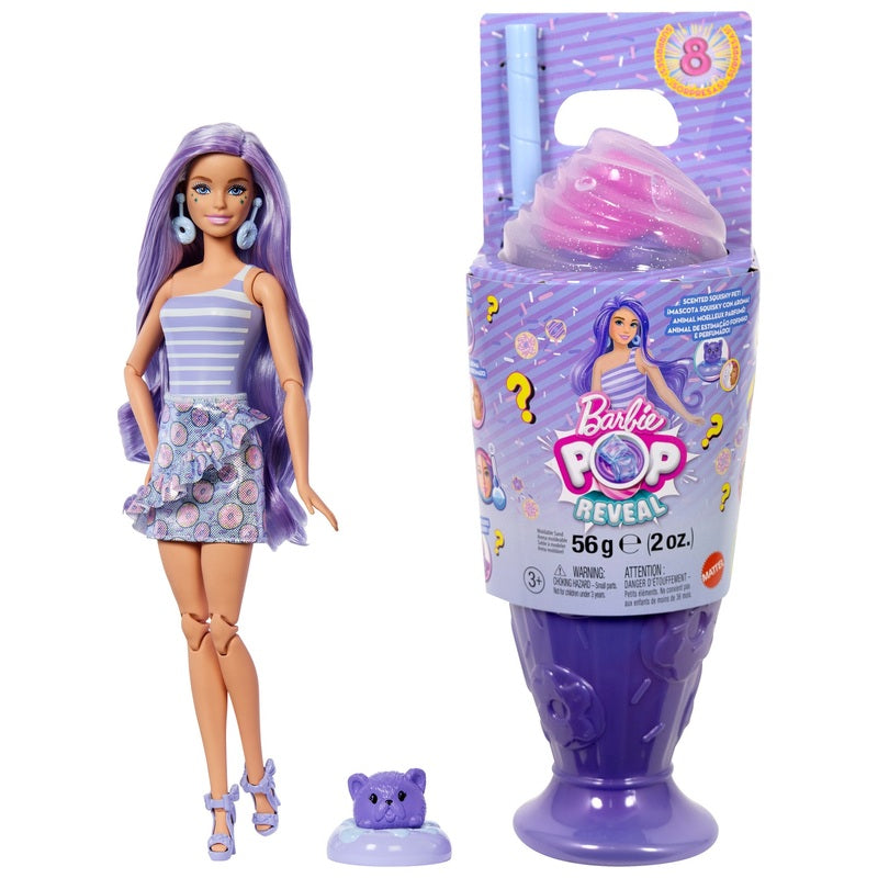Barbie Pop Reveal Treats Milkshake Series Doughnut Dreams Doll