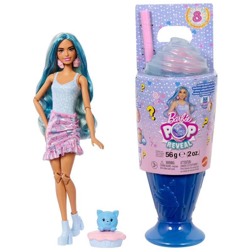 Barbie Pop Reveal Treats Milkshake Series Cool Cupcake Doll