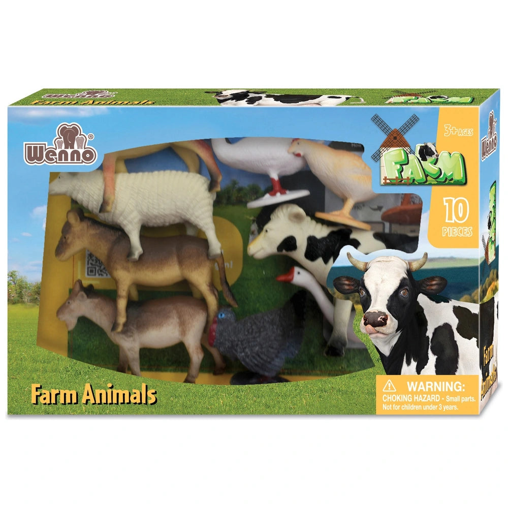 10 Farm Animals Figures