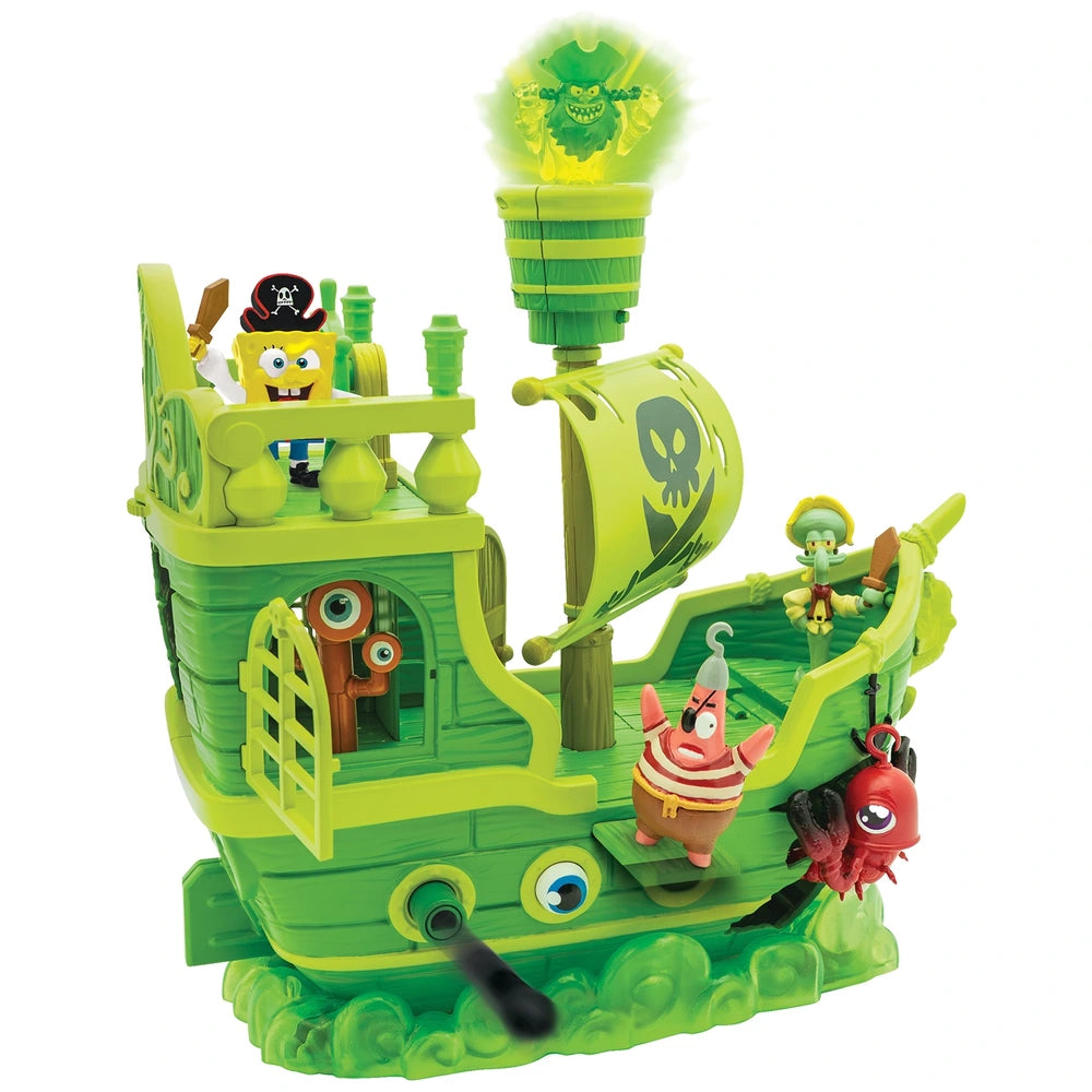 The Spongebob Movie The Flying Dutchman's Ship Playset With 6 Figures