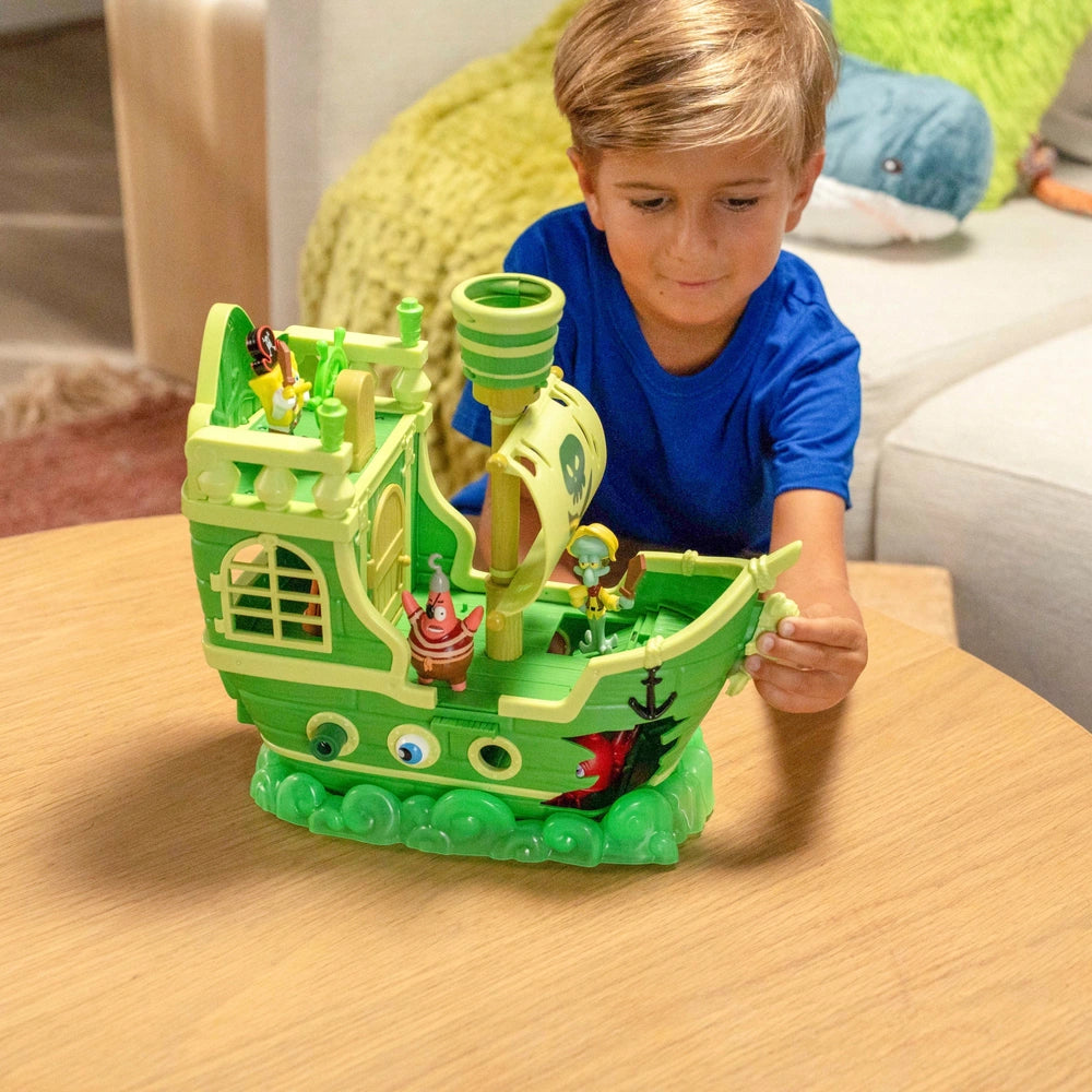The Spongebob Movie The Flying Dutchman's Ship Playset With 6 Figures