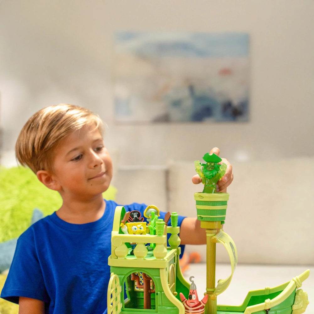 The Spongebob Movie The Flying Dutchman's Ship Playset With 6 Figures