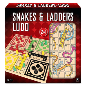 Wooden Ludo And Snakes & Ladders 2-In-1 Set
