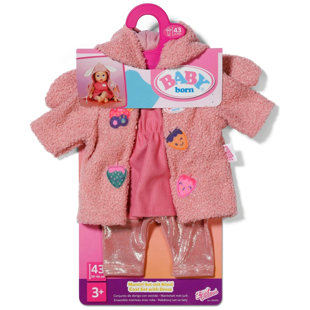 Baby Born Coat Set With Dress 43Cm