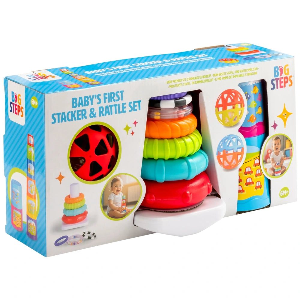 Big Steps Baby's First Stacker And Rattle Learning Set