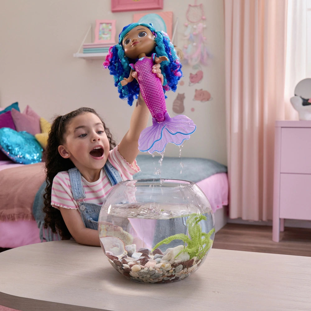 Gabby's Dollhouse: The Movie Sing & Shine Mermaid Gabby Waterproof Mermaid Doll With Lights & Sounds