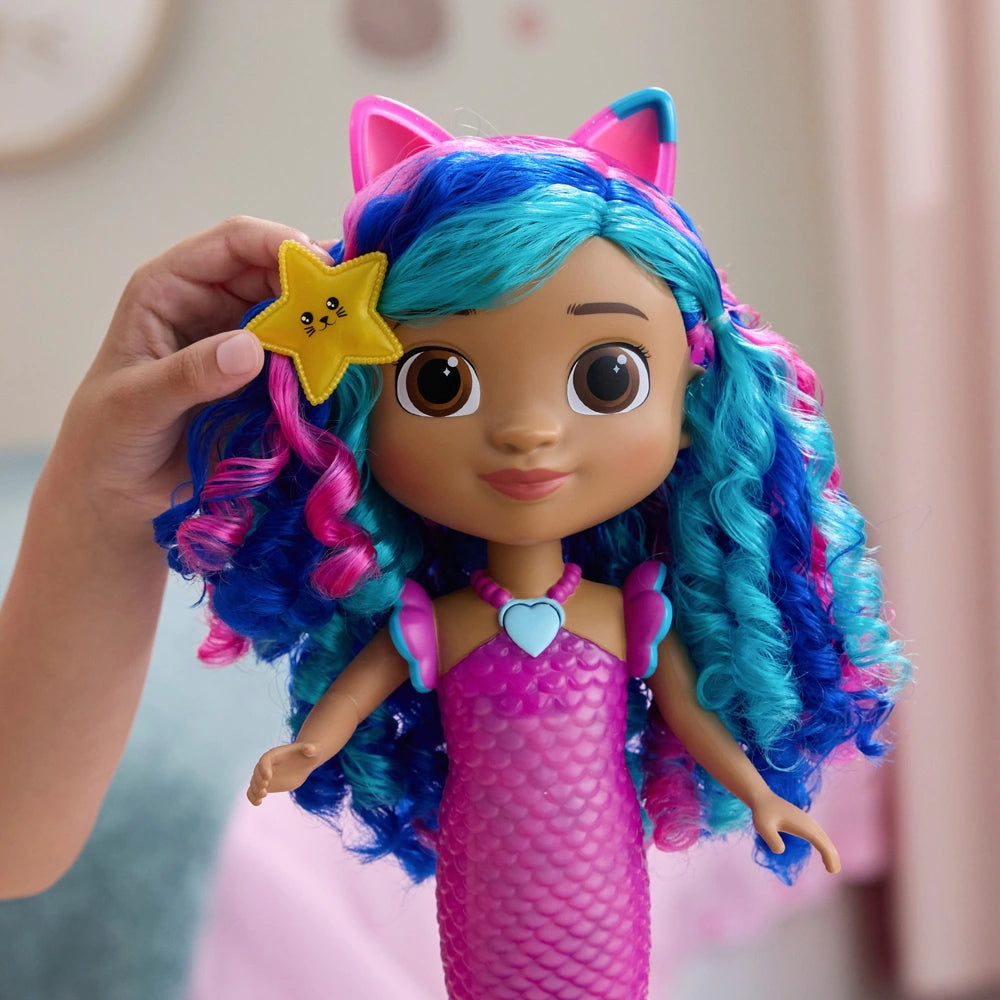 Gabby's Dollhouse: The Movie Sing & Shine Mermaid Gabby Waterproof Mermaid Doll With Lights & Sounds