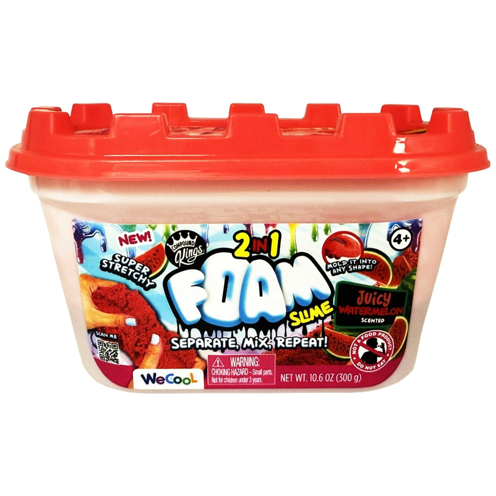 Compound Kings 2 In 1 Foam Slime Tub 300G Assortment