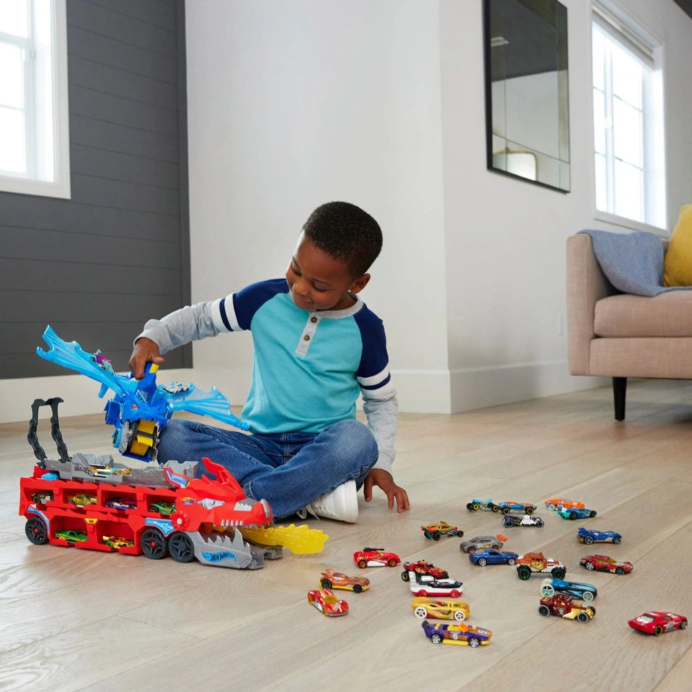 Hot Wheels City Ultimate Dual Dragon Transporter Playset