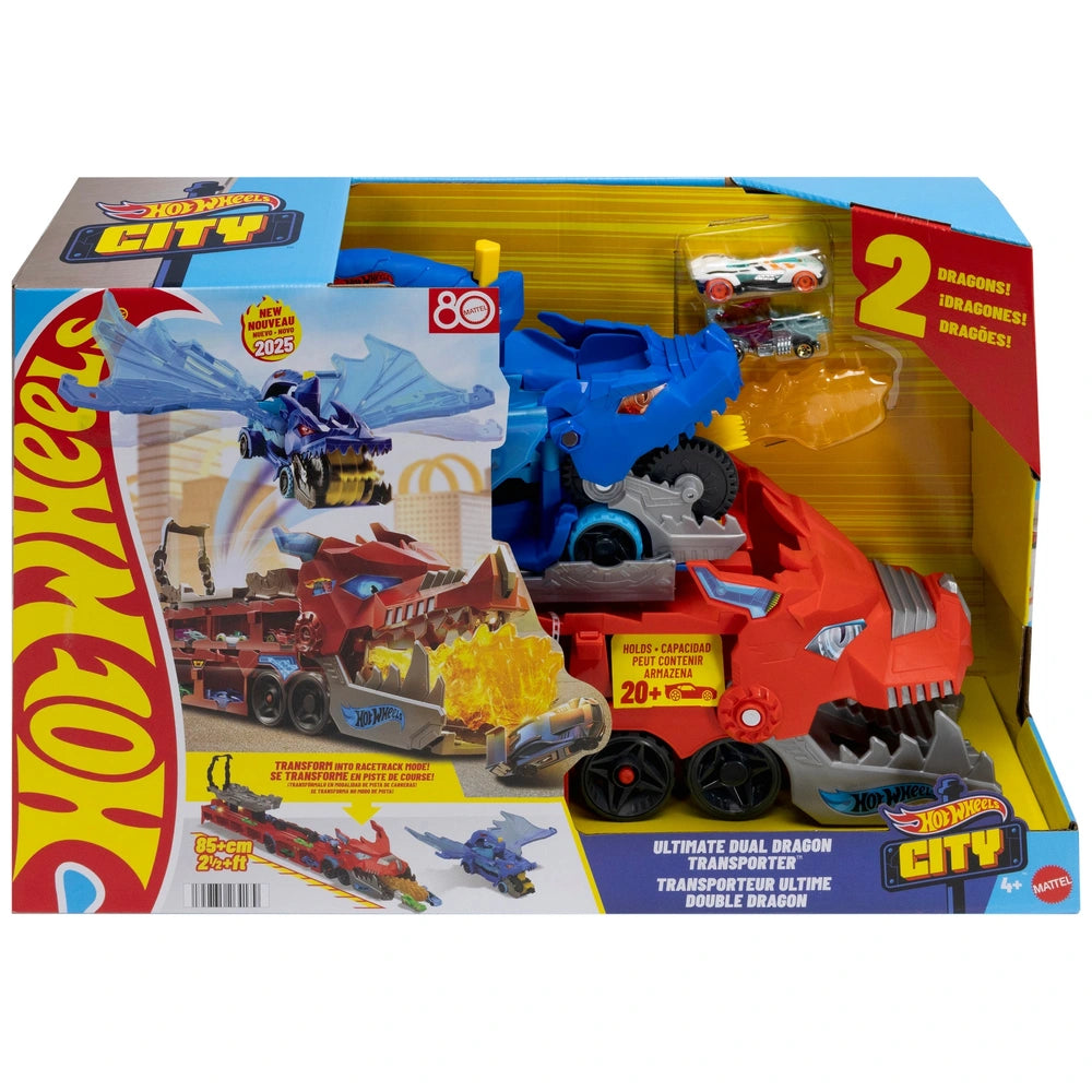 Hot Wheels City Ultimate Dual Dragon Transporter Playset
