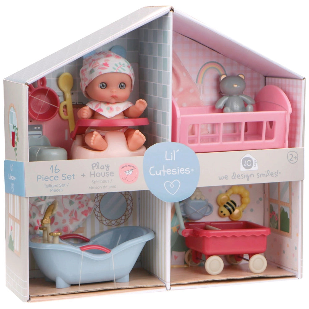 Lil' Cutesies 16-Piece Baby Doll Play House Set