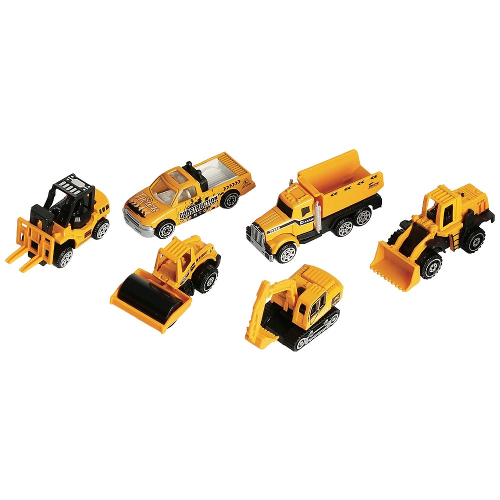 Super Wheelz Diecast Construction, Space, Emergency And Cars 1:64 Scale 6 Pack Assortment