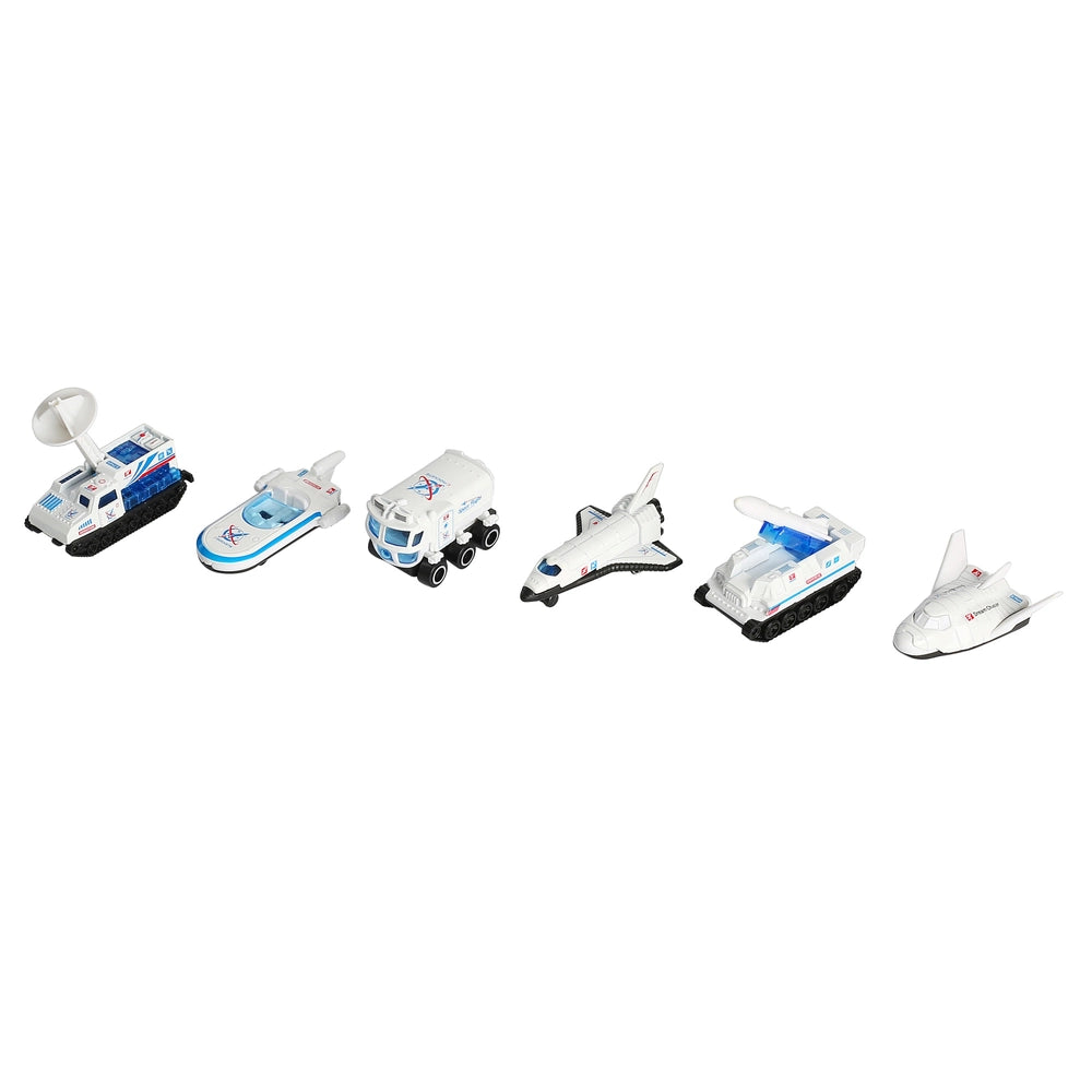 Super Wheelz Diecast Construction, Space, Emergency And Cars 1:64 Scale 6 Pack Assortment