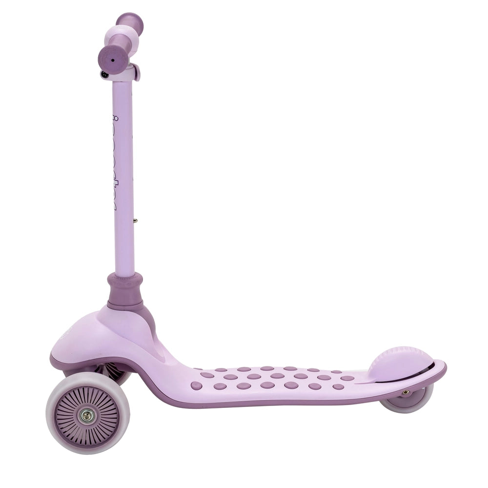 Isporter Deluxe Folding Led 3 Wheel Scooter Purple