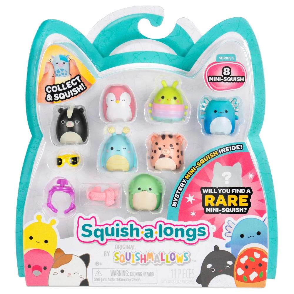 Original Squishmallows Squish-A-Longs Mini-Squish Series 3 8 Pack (Wave 1)