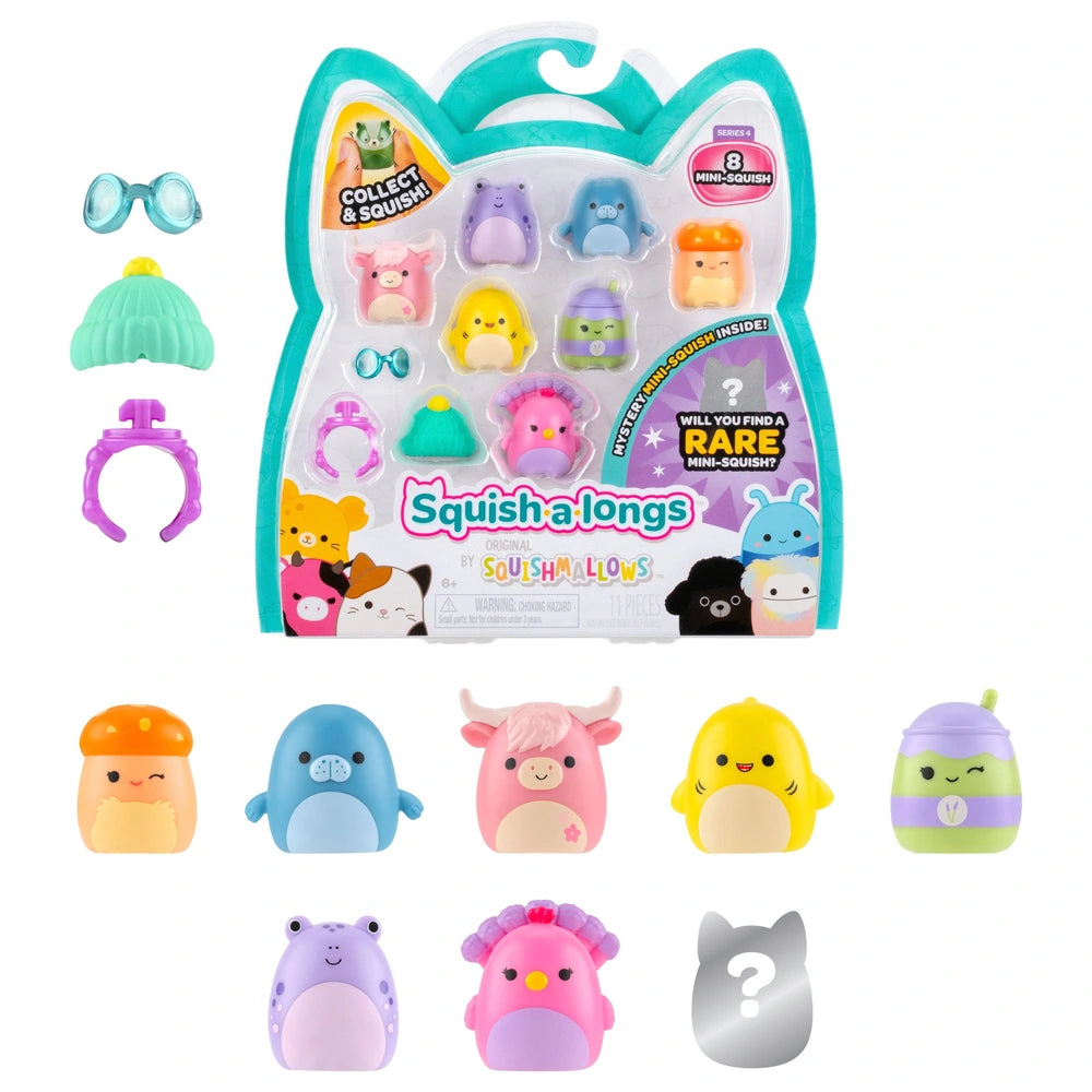 Original Squishmallows Squish-A-Longs Mini-Squish Series 4 8 Pack (Wave 2)