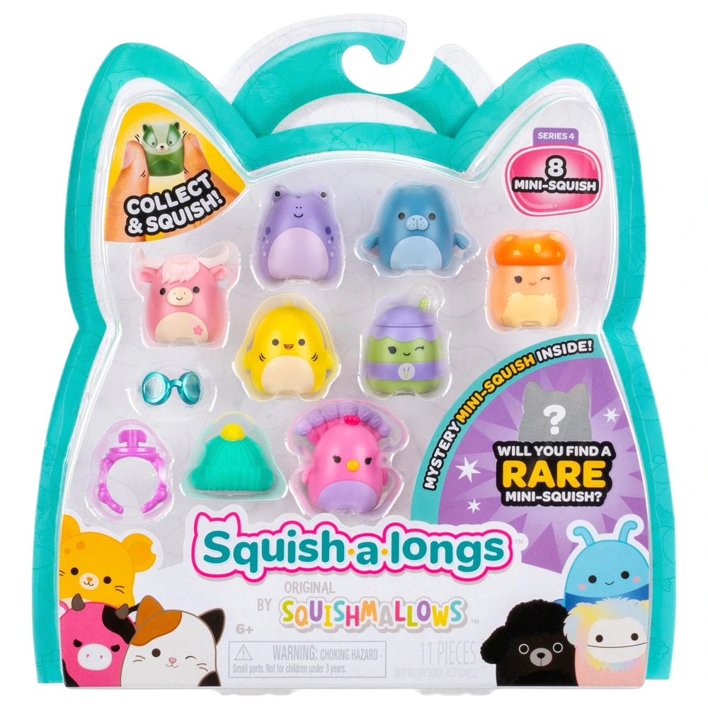 Original Squishmallows Squish-A-Longs Mini-Squish Series 4 8 Pack (Wave 2)
