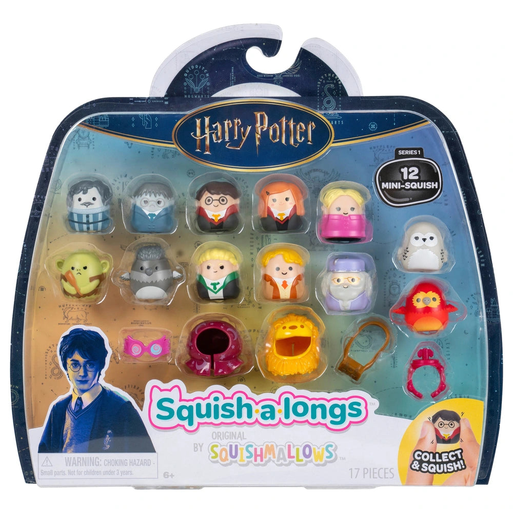 Original Squishmallows Squish-A-Longs Harry Potter Mini-Squish And Accessory 12 Pack
