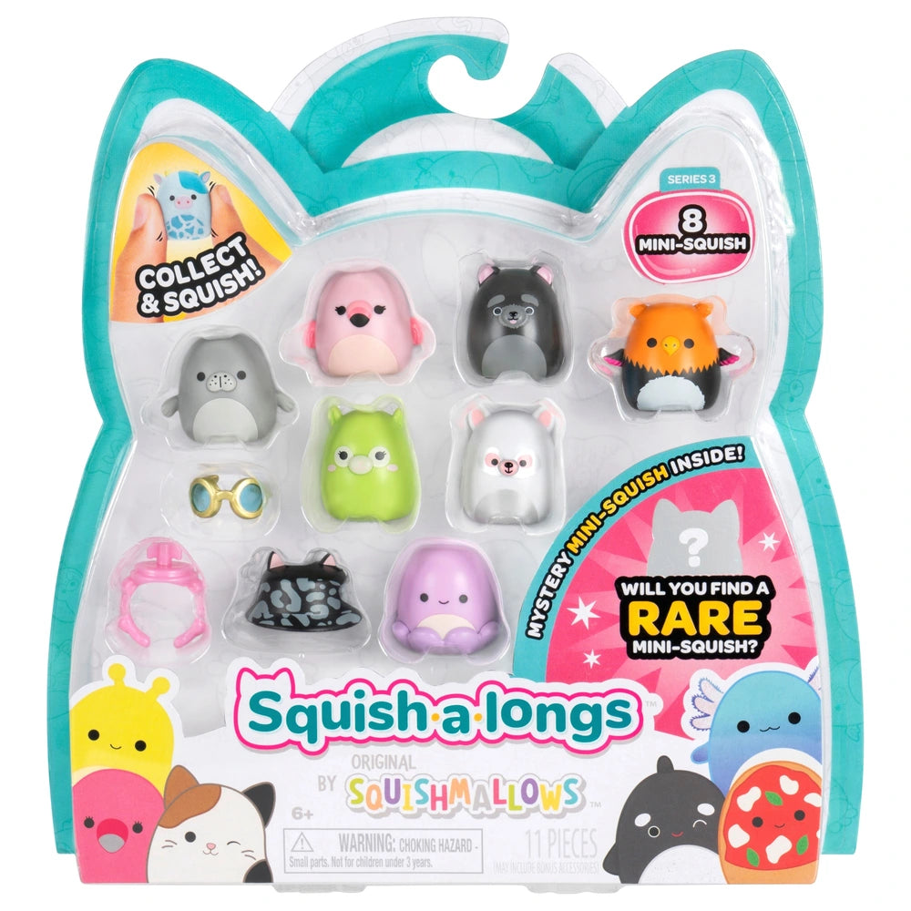Original Squishmallows Squish-A-Longs Mini-Squish Series 3 8 Pack (Wave 3)