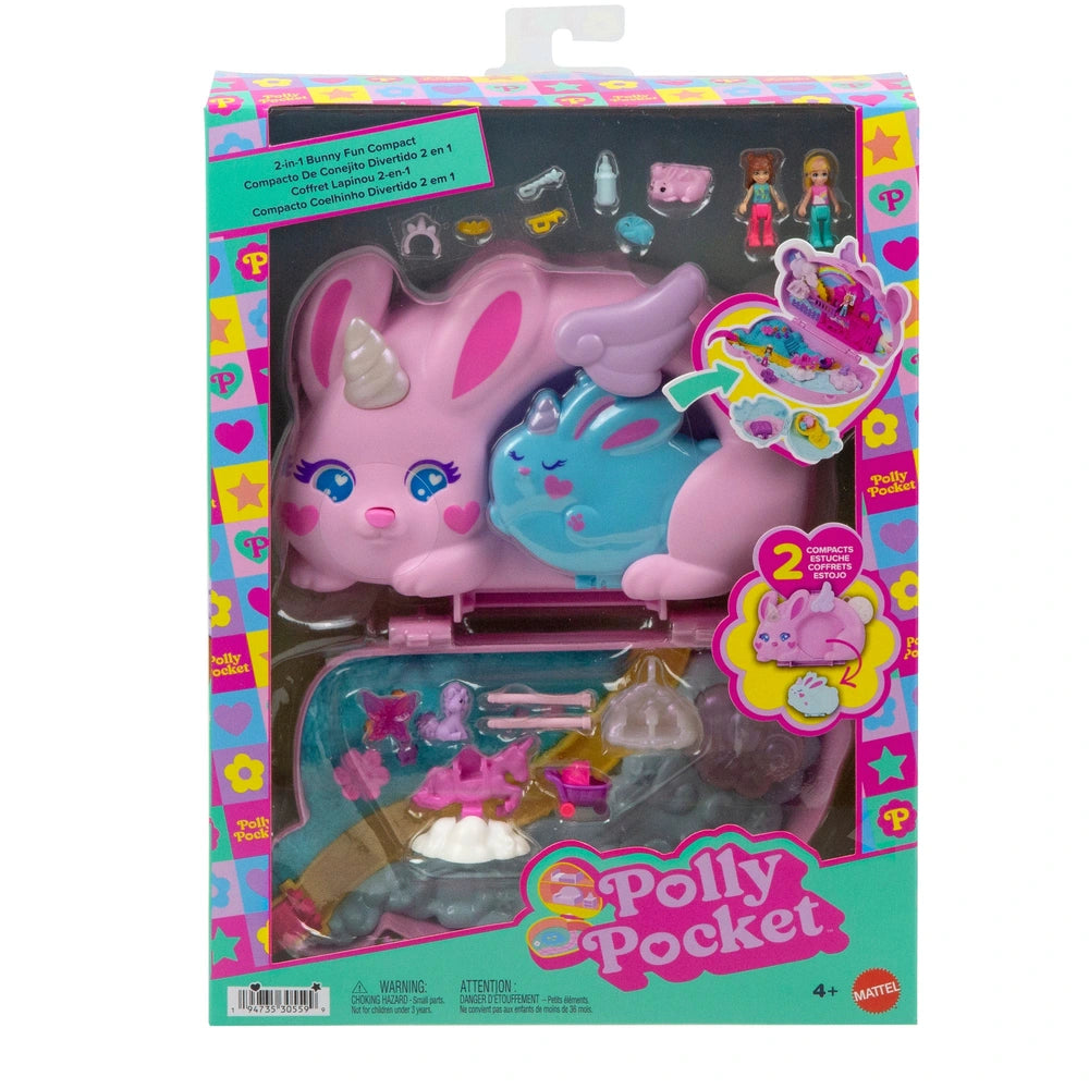 Polly Pocket 2-In-1 Bunny Fun Compact Set