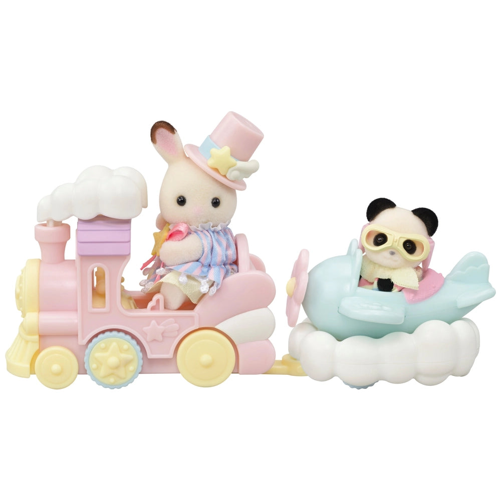 Sylvanian Families Amusement Park Ride Plane And Train Set