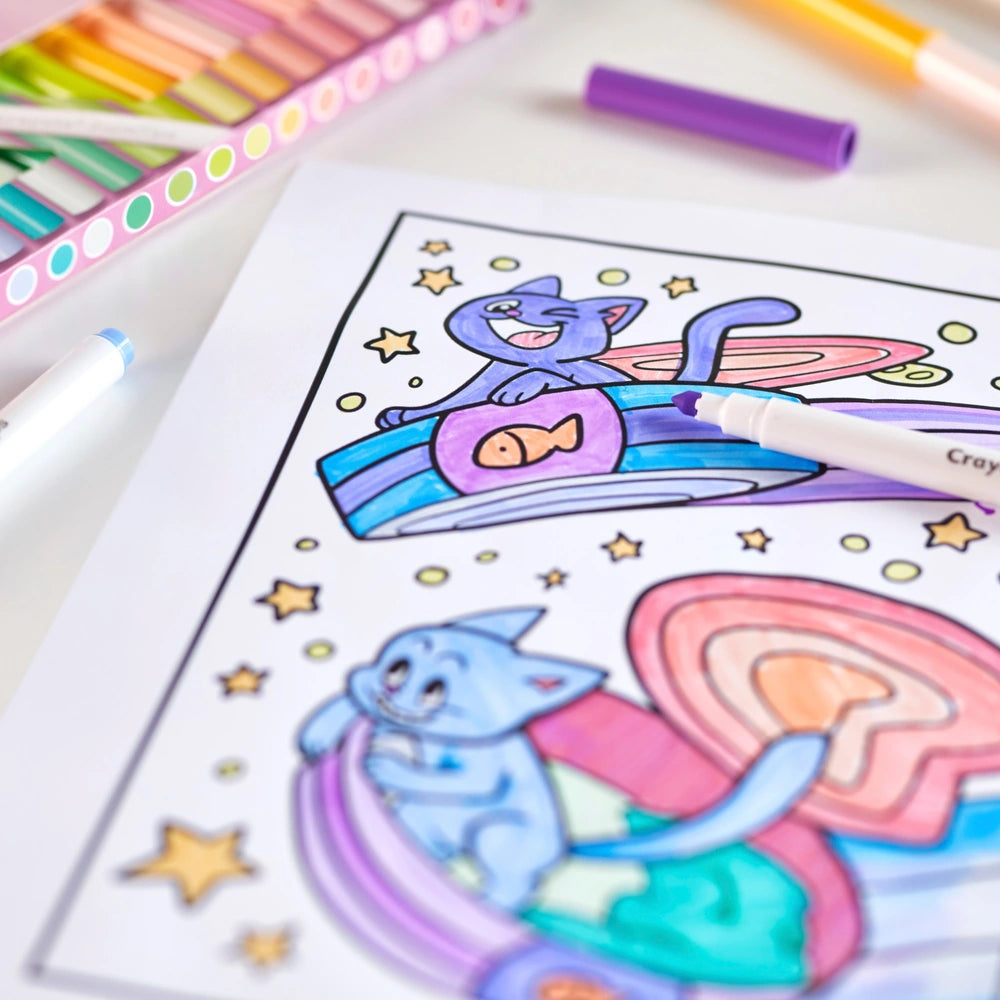 Crayola Markers Super Tips Pastel & Classic Colours 40 Pack