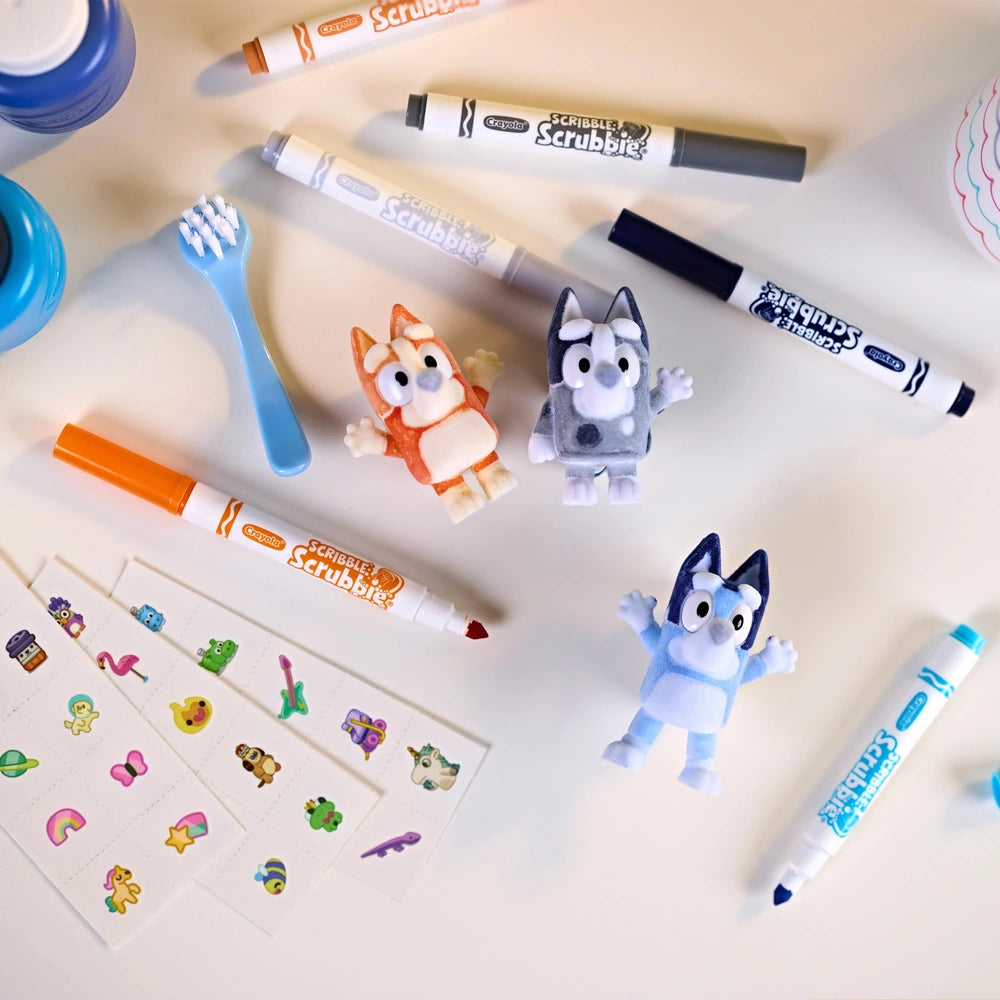 Crayola Washimals Colour & Wash Bluey And Family Set