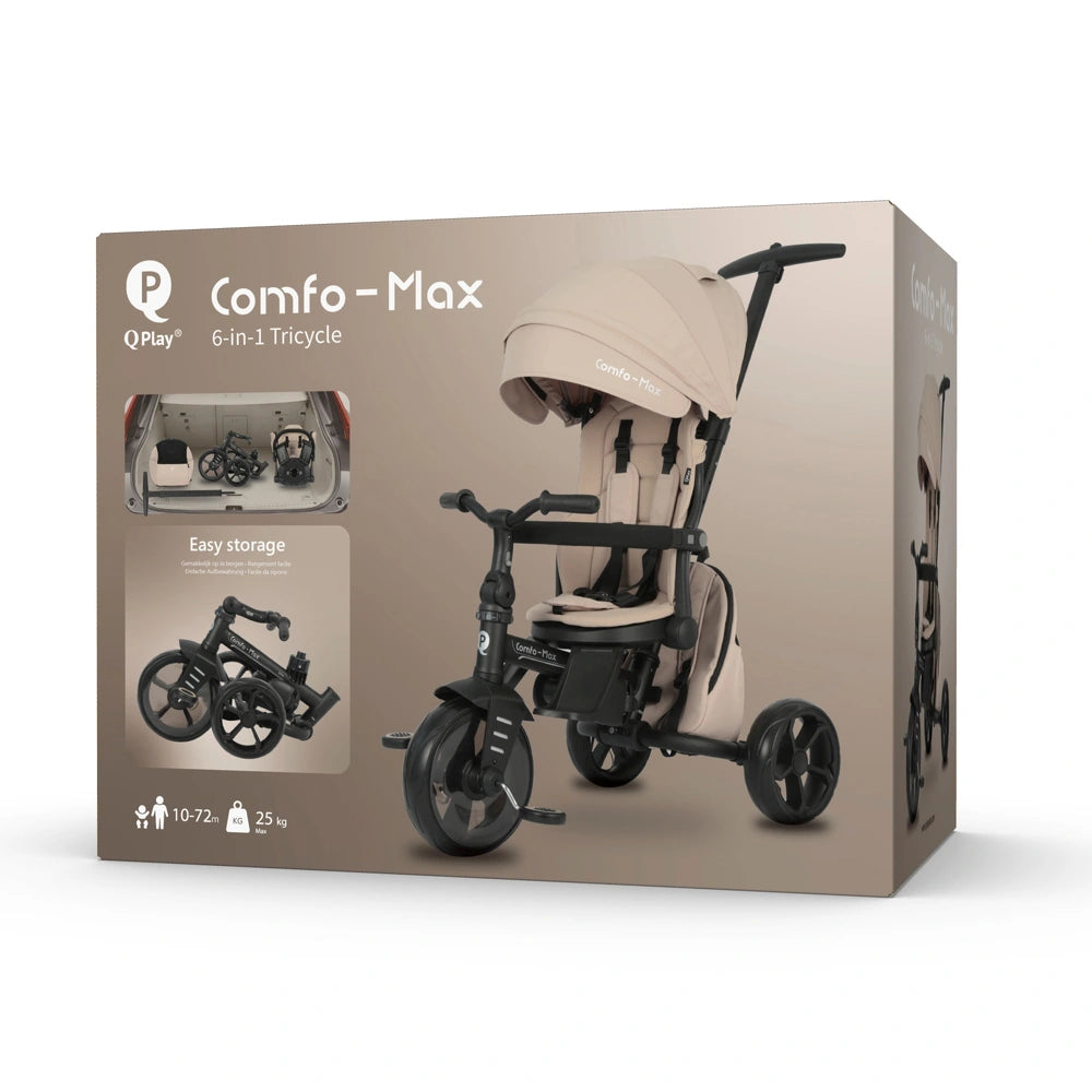 Qplay Comfo Max 6-In-1 Trike Beige