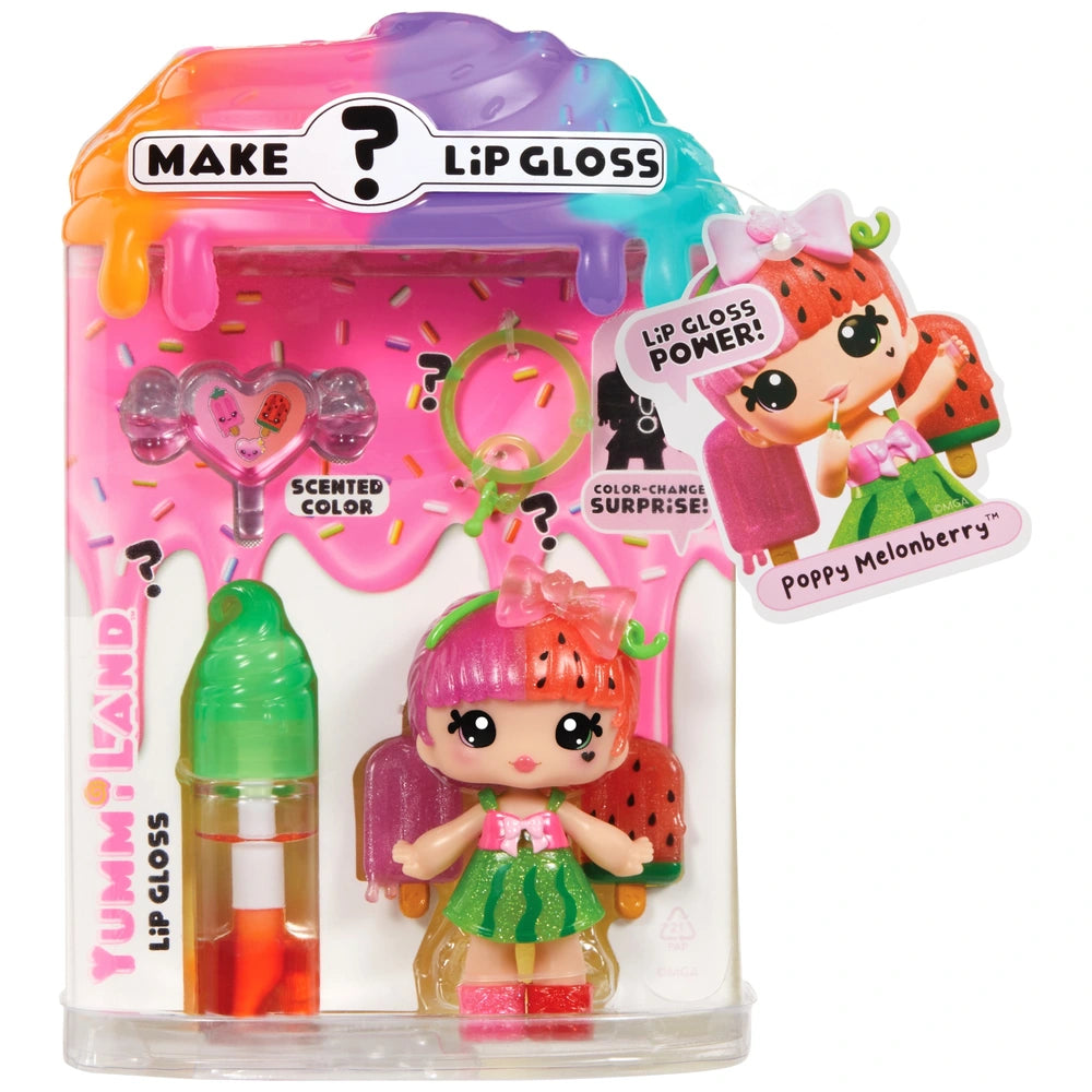Yummiland Lip Gloss Doll Mystery Colour Change Poppy Melonberry (Small)