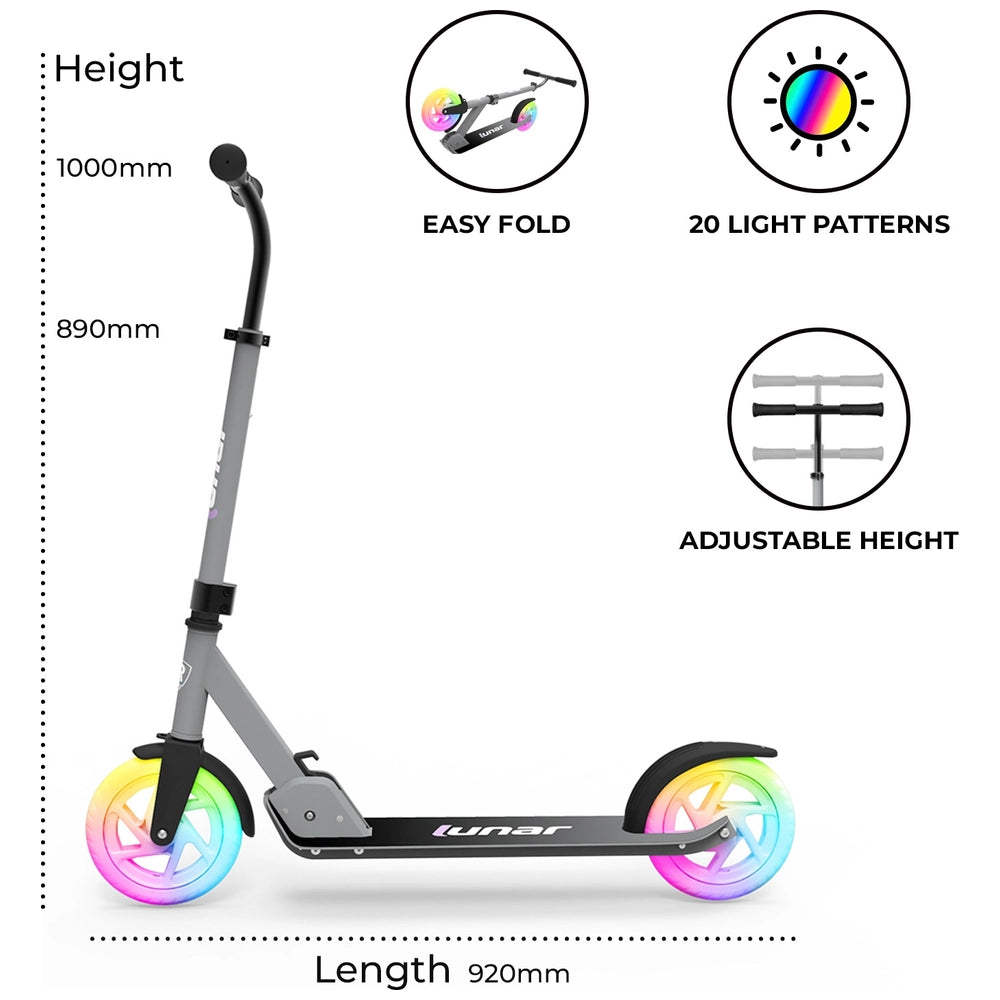 Lunar Folding Scooter With Led Wheels