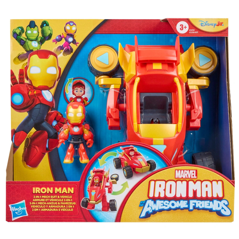 Marvel Iron Man And His Awesome Friends Figure & Vehicle 2-In-1 Mech Suit Iron Man Pack