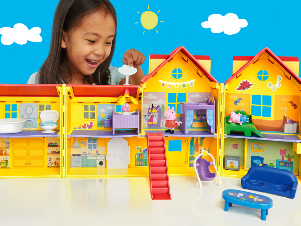 Peppa Pig's Big Family House Playset With Baby Evie