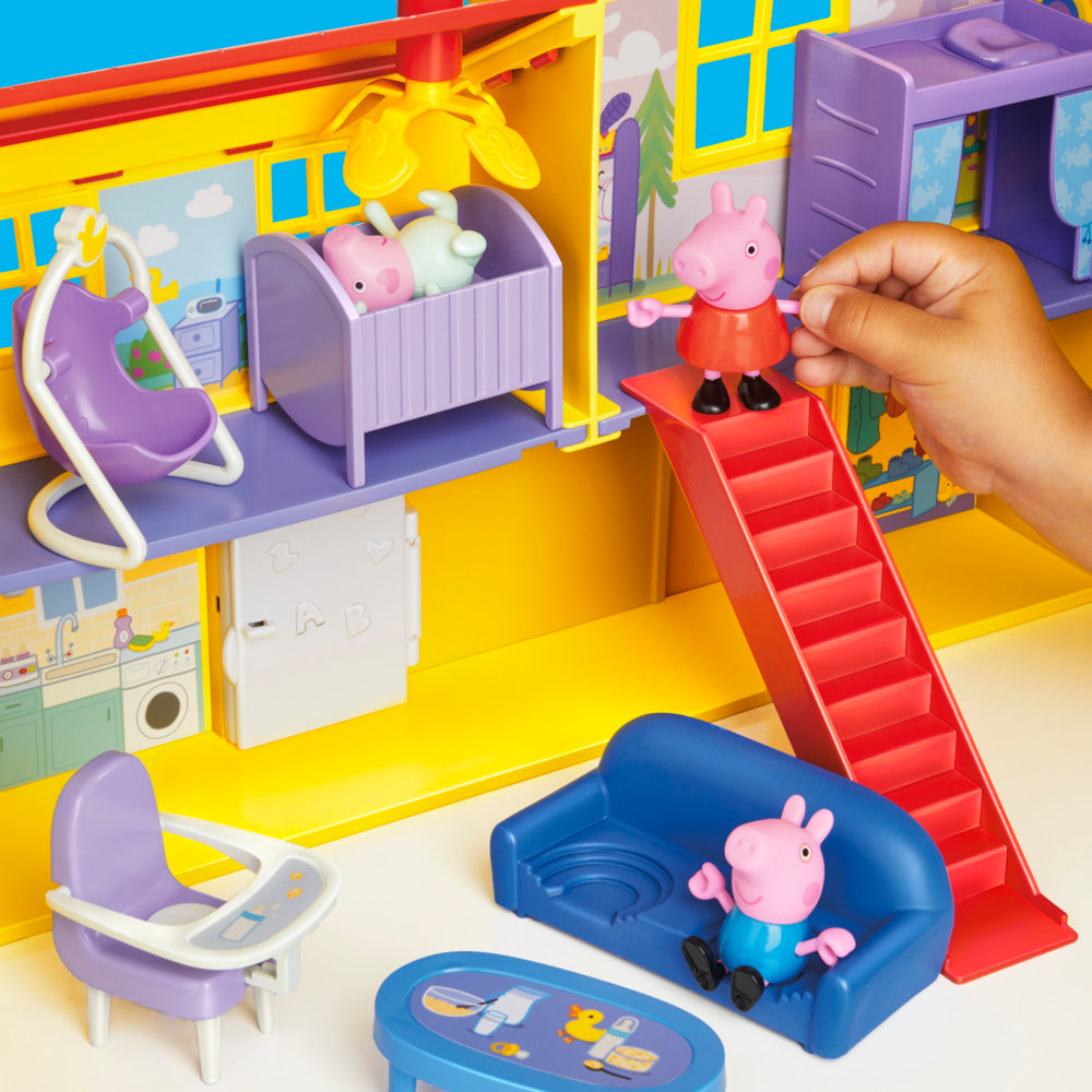 Peppa Pig's Big Family House Playset With Baby Evie