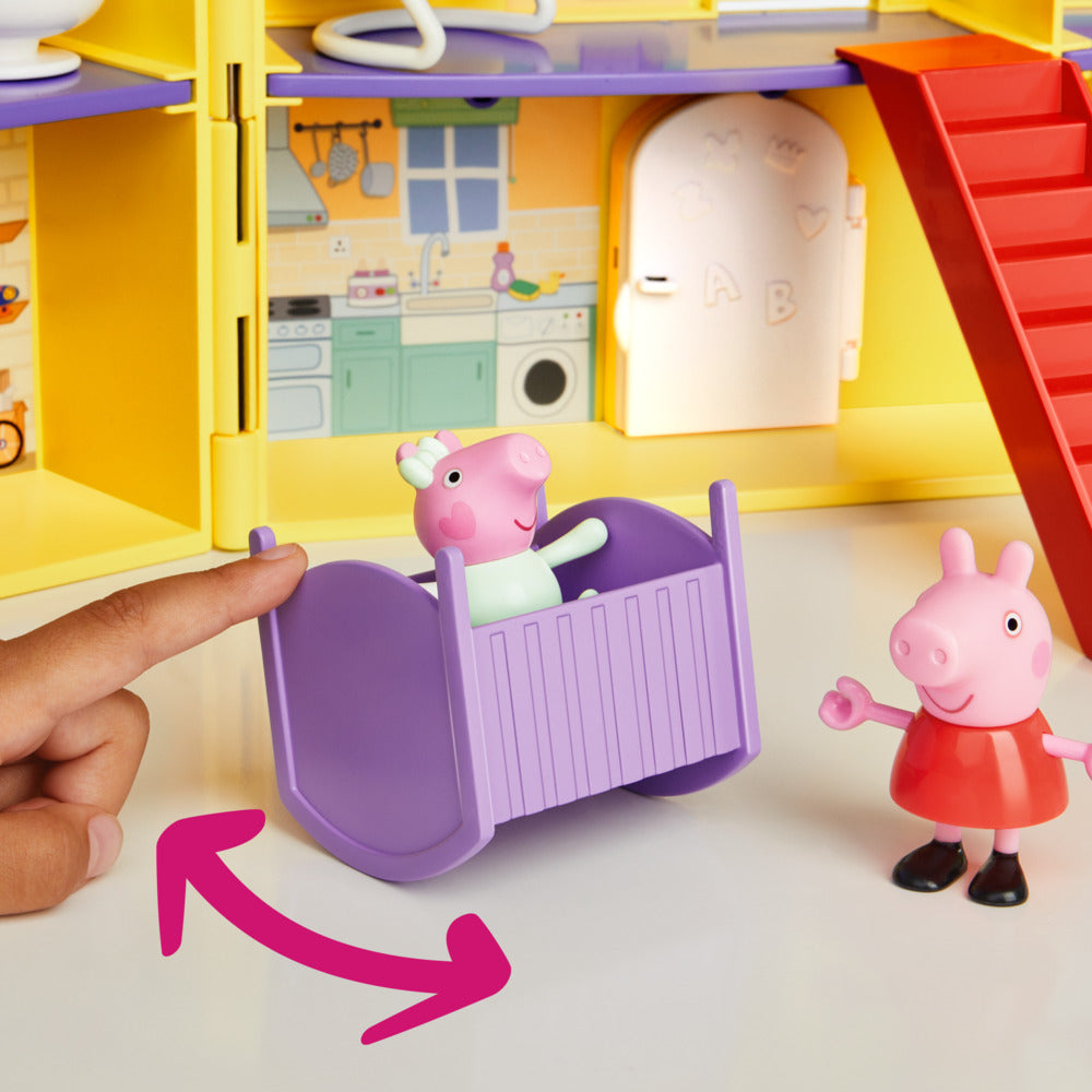 Peppa Pig's Big Family House Playset With Baby Evie